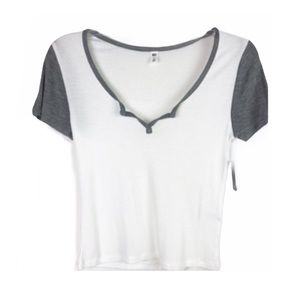 NWT BP Short Sleeve Ribbed Crop Top